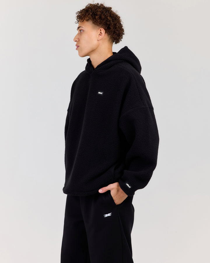 Men's Teddy Fleece Hoodie - Black