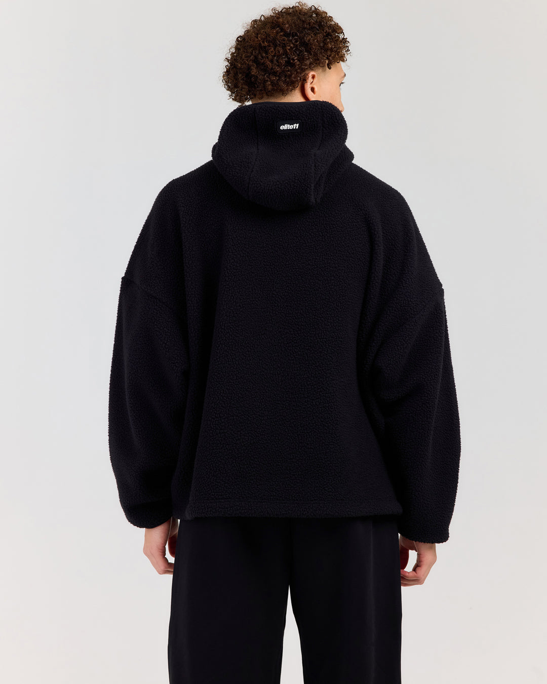 Men's Teddy Fleece Hoodie - Black