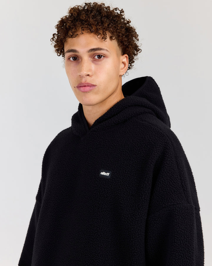 Men's Teddy Fleece Hoodie - Black