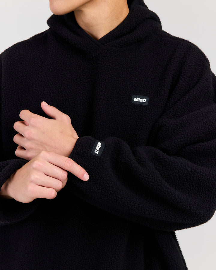 Men's Teddy Fleece Hoodie - Black
