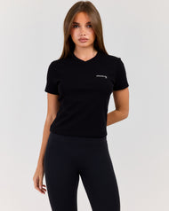EE Baby V Neck Tee - Black