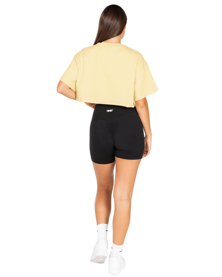 Women's Classic Cropped Tee - Soft Yellow