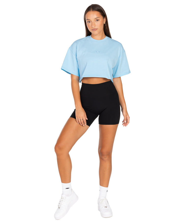 Women's Classic Cropped Tee - Sky Blue