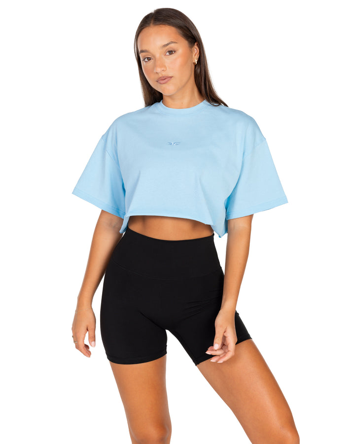 Women's Classic Cropped Tee - Sky Blue