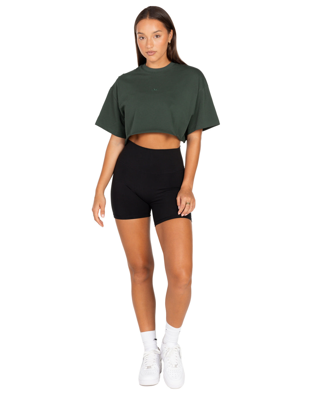 Women's Classic Cropped Tee - Dark Green