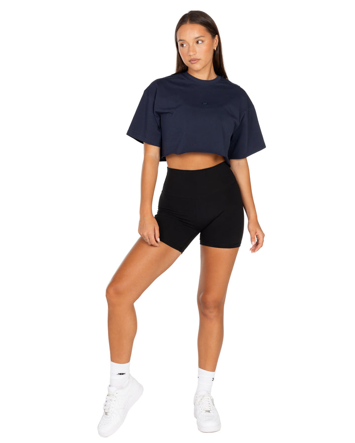 Women's Classic Cropped Tee - Navy