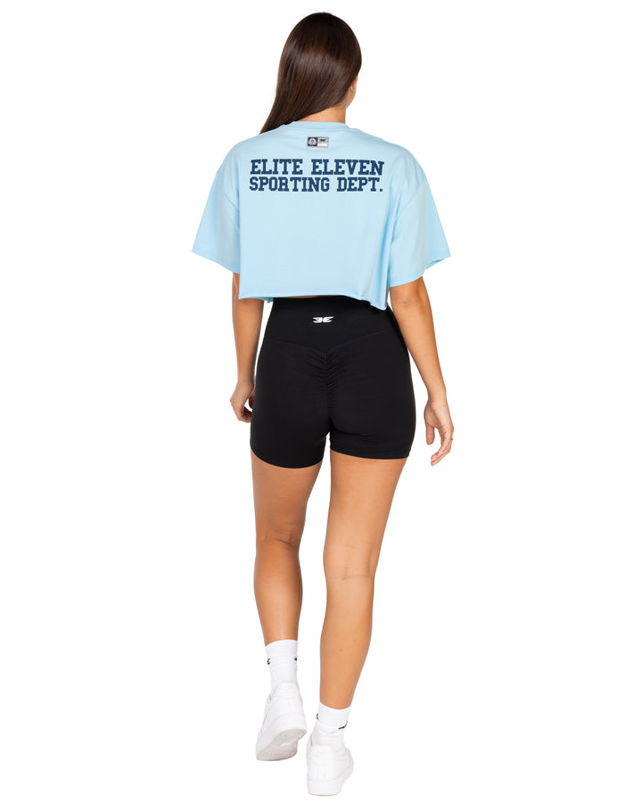 Squad Cropped Tee - Light Blue