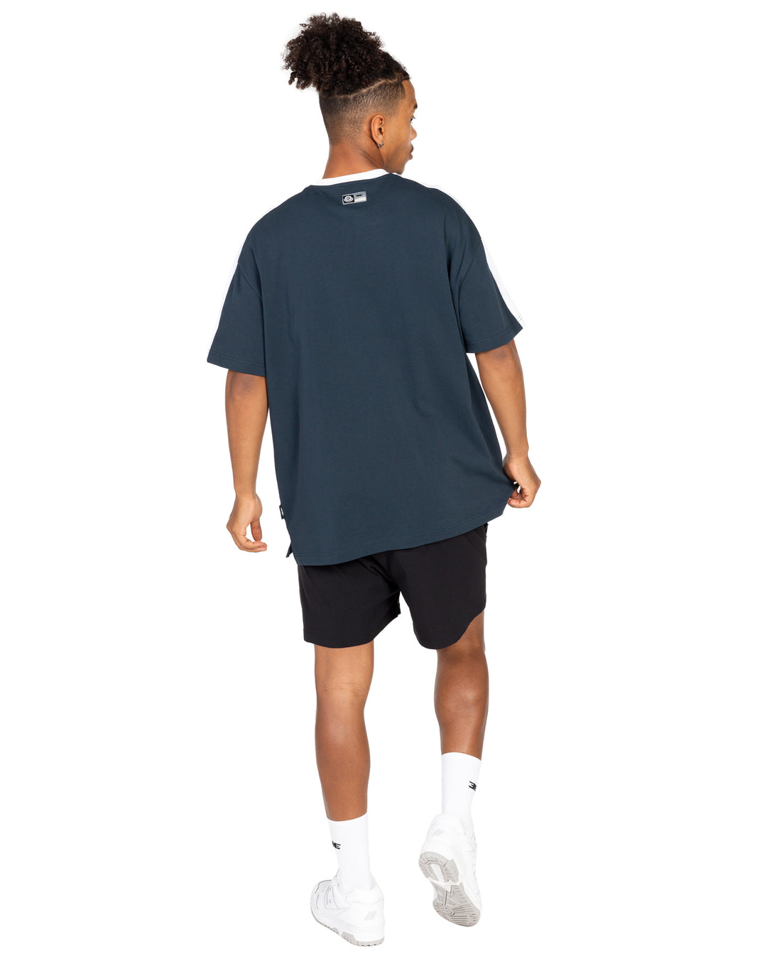 Oversized Panel Tee - Navy