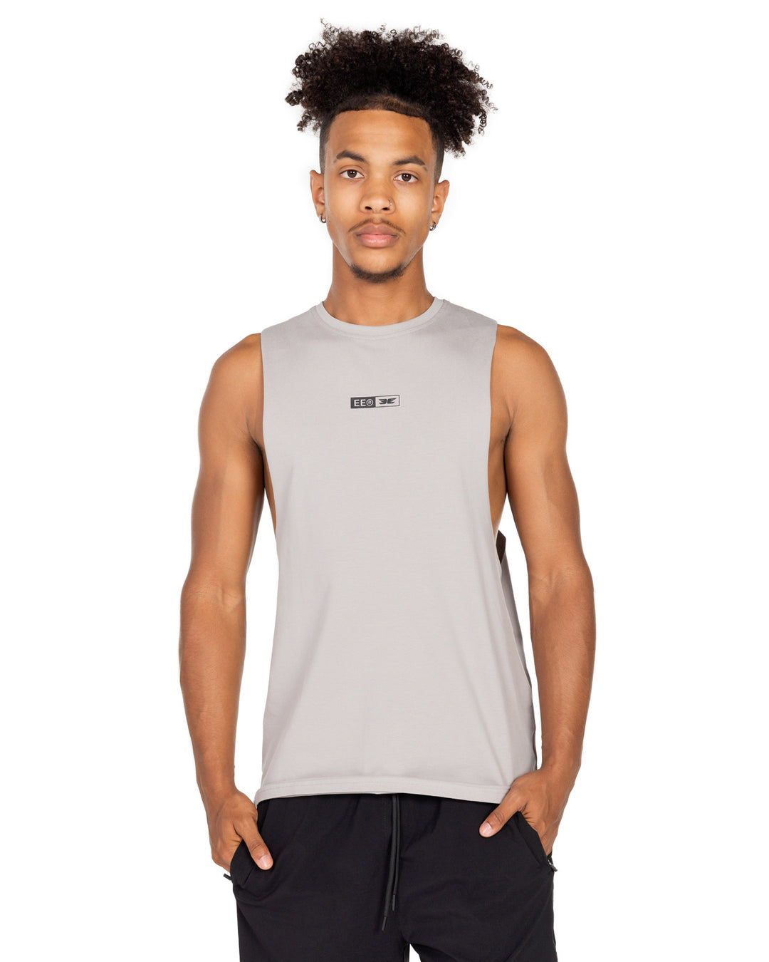 Staple Drop Arm Tank - Light Grey