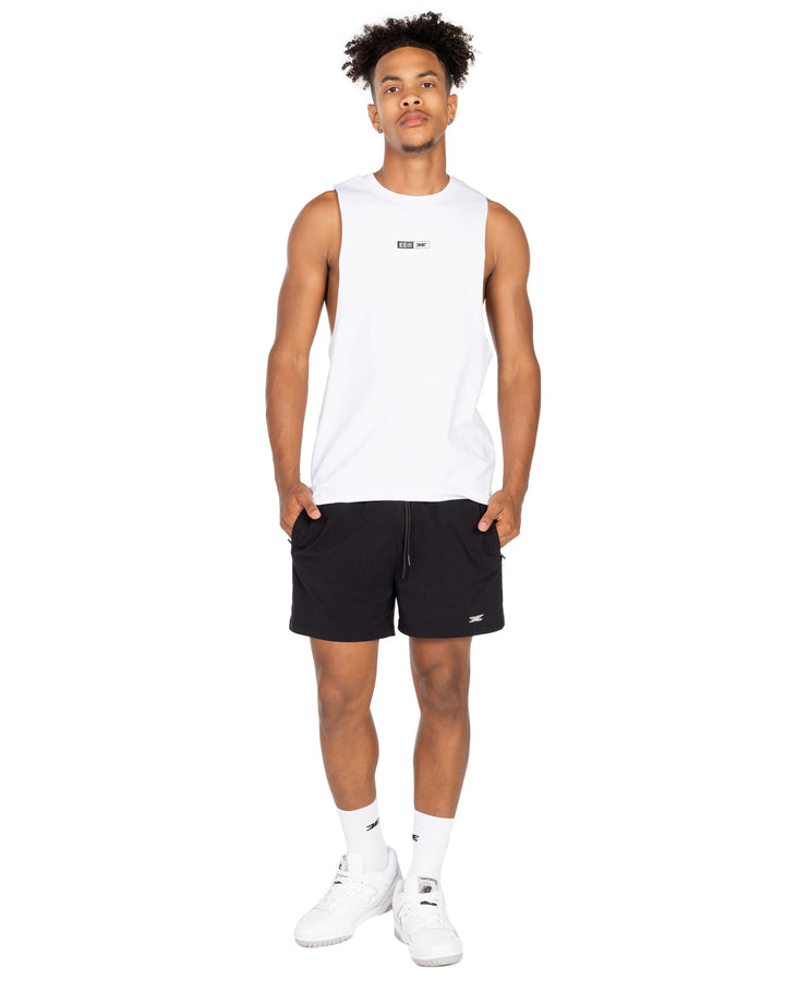 Staple Drop Arm Tank - White