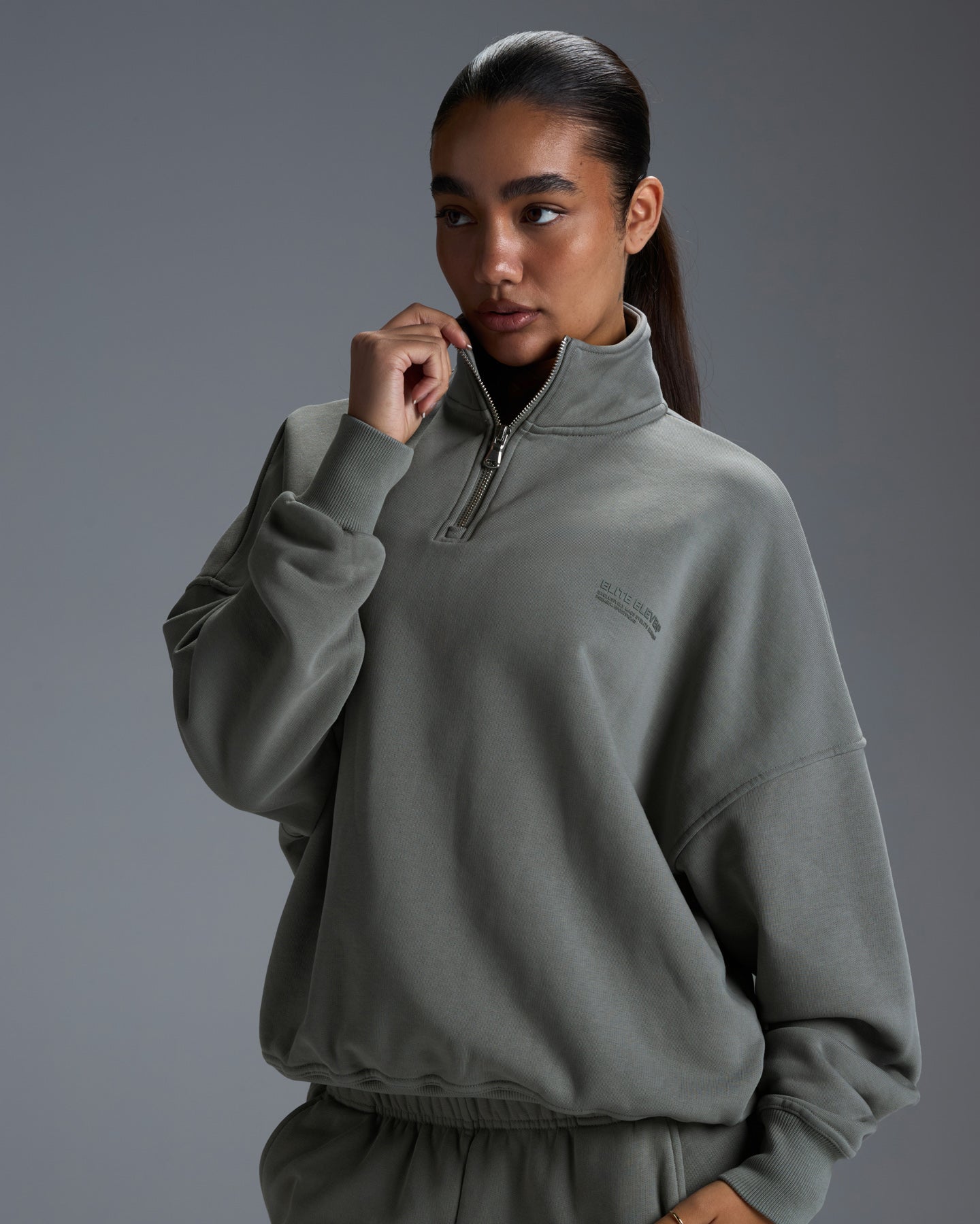 Premium Heavyweight Unisex 1/4 Zip - Fog Green – Elite Eleven