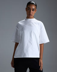 Women's Premium Oversized Cotton Boxy Tee - White