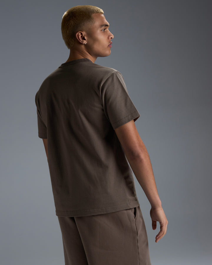 Men's Premium Cotton Boxy Tee - Dark Taupe