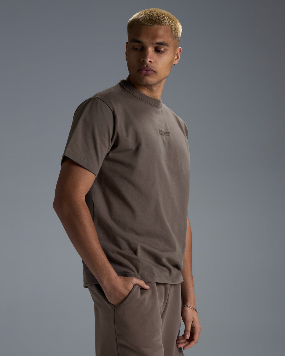 Men's Premium Cotton Boxy Tee - Dark Taupe
