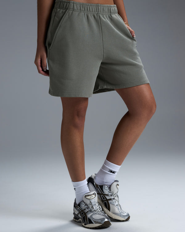 Premium Heavyweight Women's Shorts - Fog Green