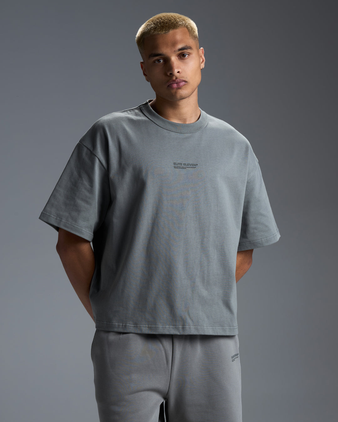 Men's Premium Oversized Cotton Boxy Tee - Fog Green
