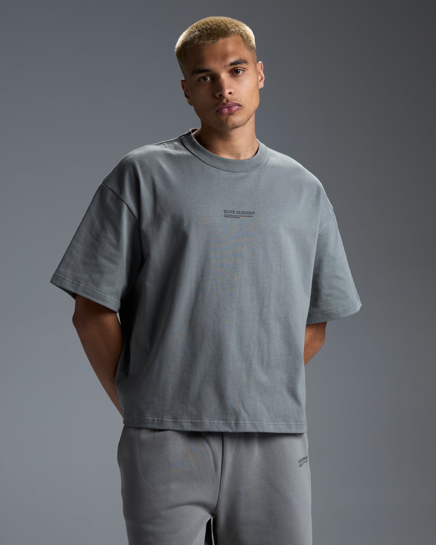 Men's Premium Oversized Cotton Boxy Tee - Fog Green