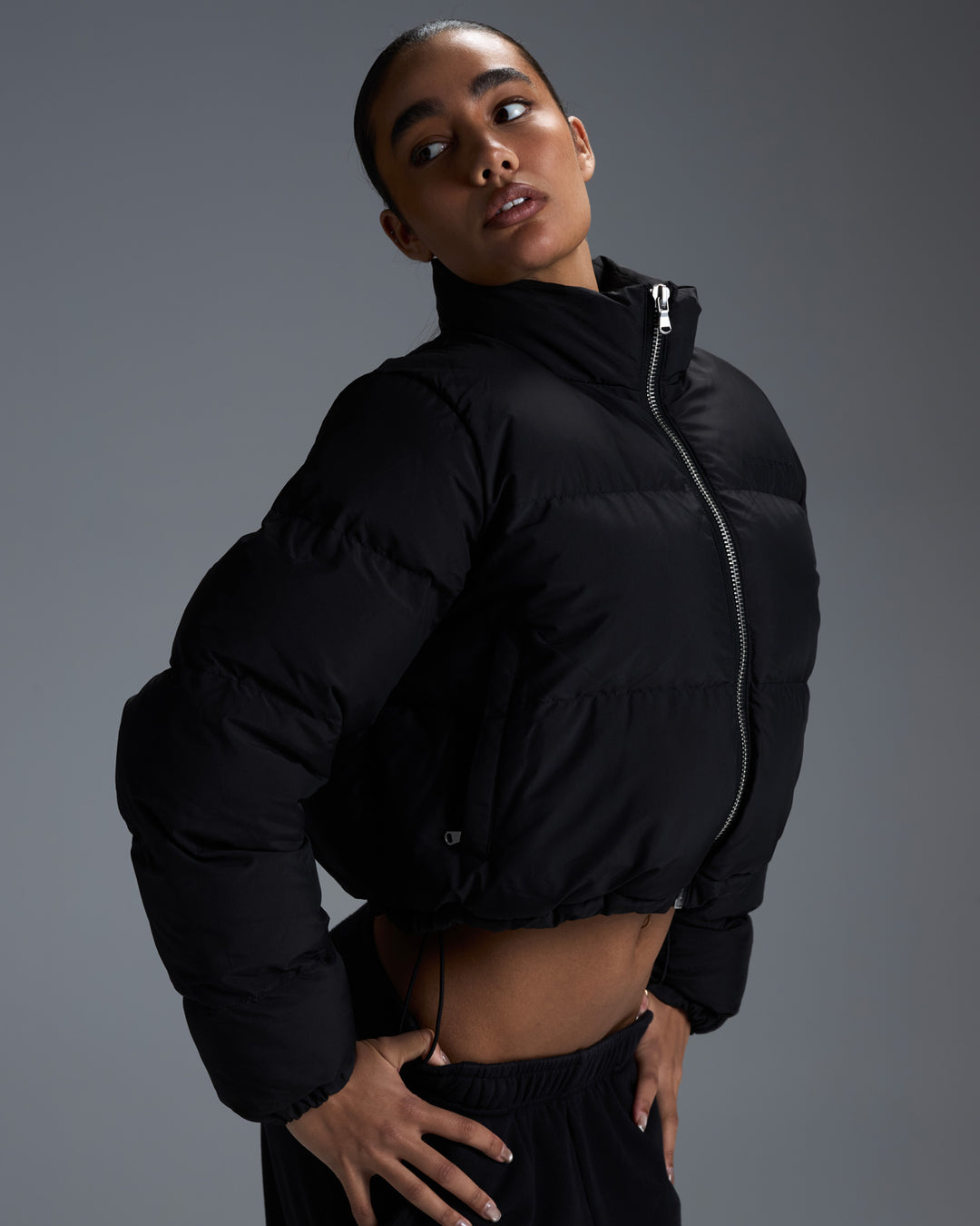 Premium Cropped Puffer Jacket Black – Elite Eleven