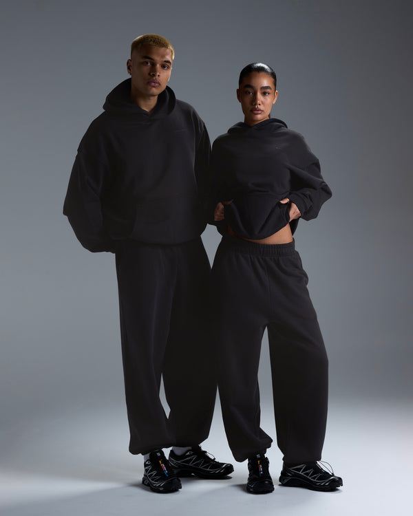 Premium Heavyweight Oversized Joggers - Black