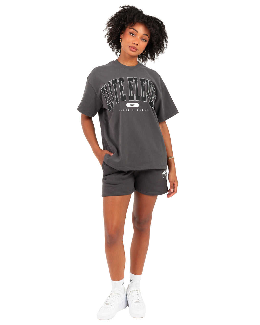 Women's Track & Field Oversized Tee - Slate