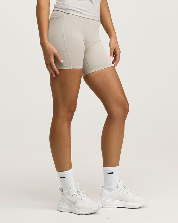 PerForm Pocket Shorts - Stone Grey