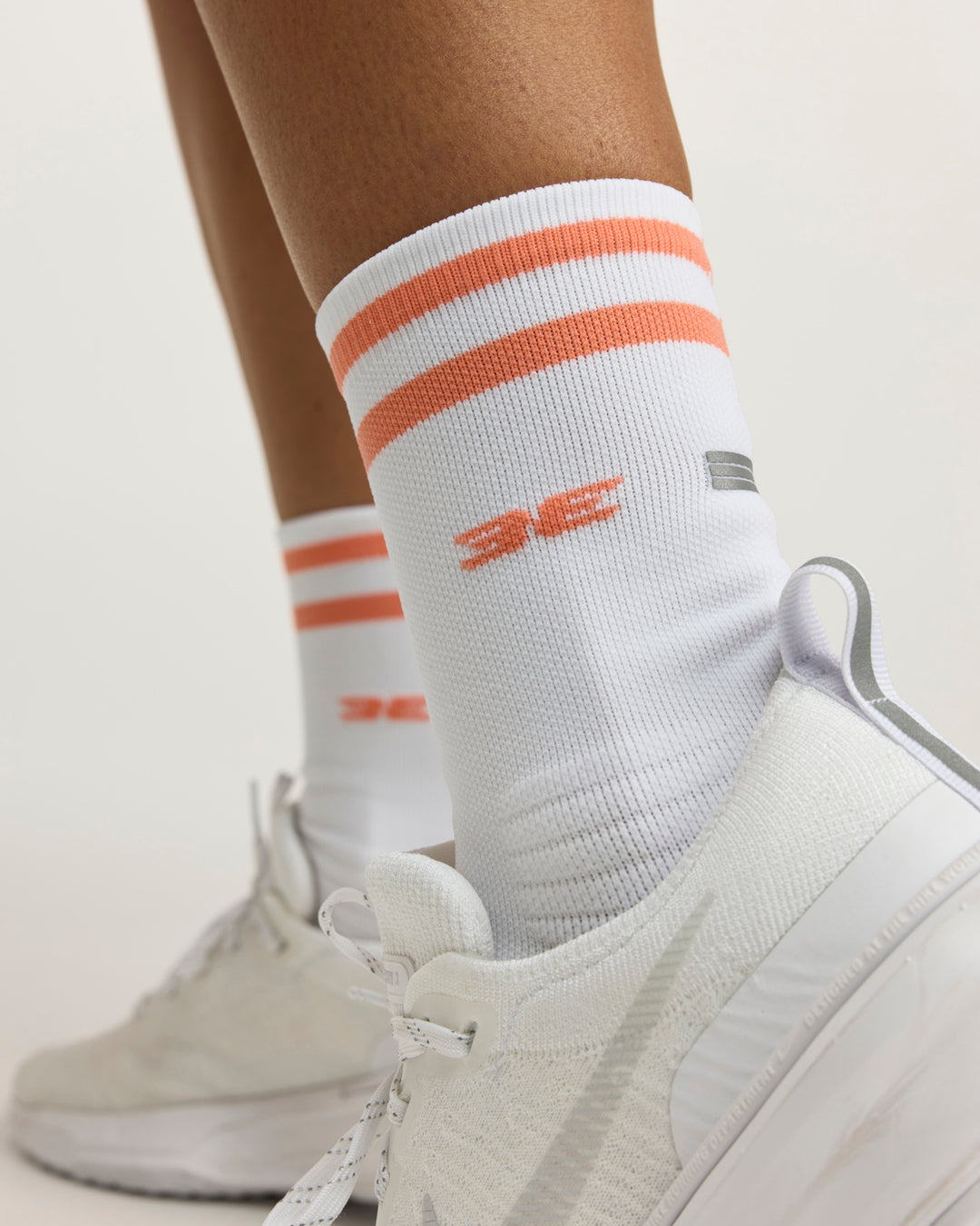Performance Socks - Coral/White