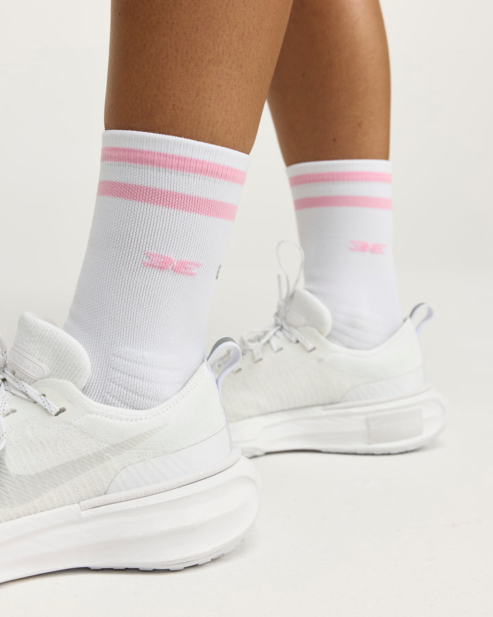 Performance Socks - Pink/White
