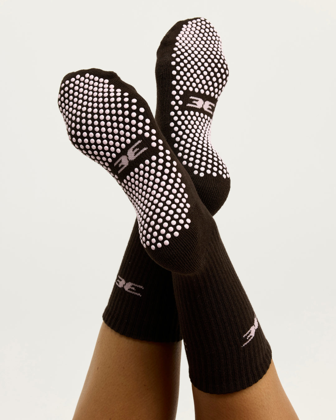EE Crew Grip Socks - Coffee Bean/Candy Pink
