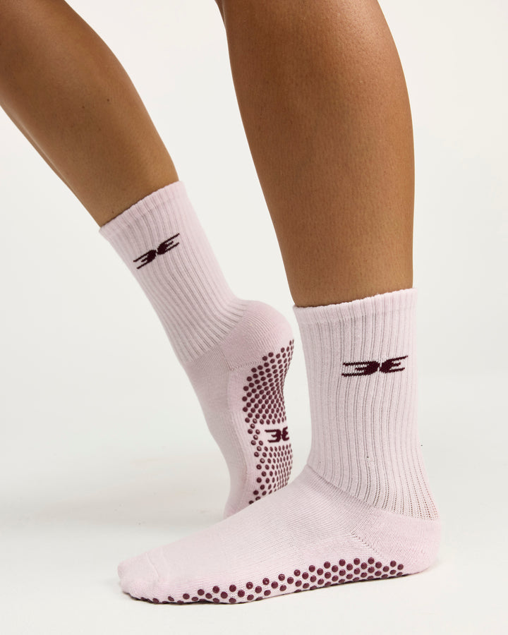 EE Crew Grip Socks - Candy Pink/Cherry Cola