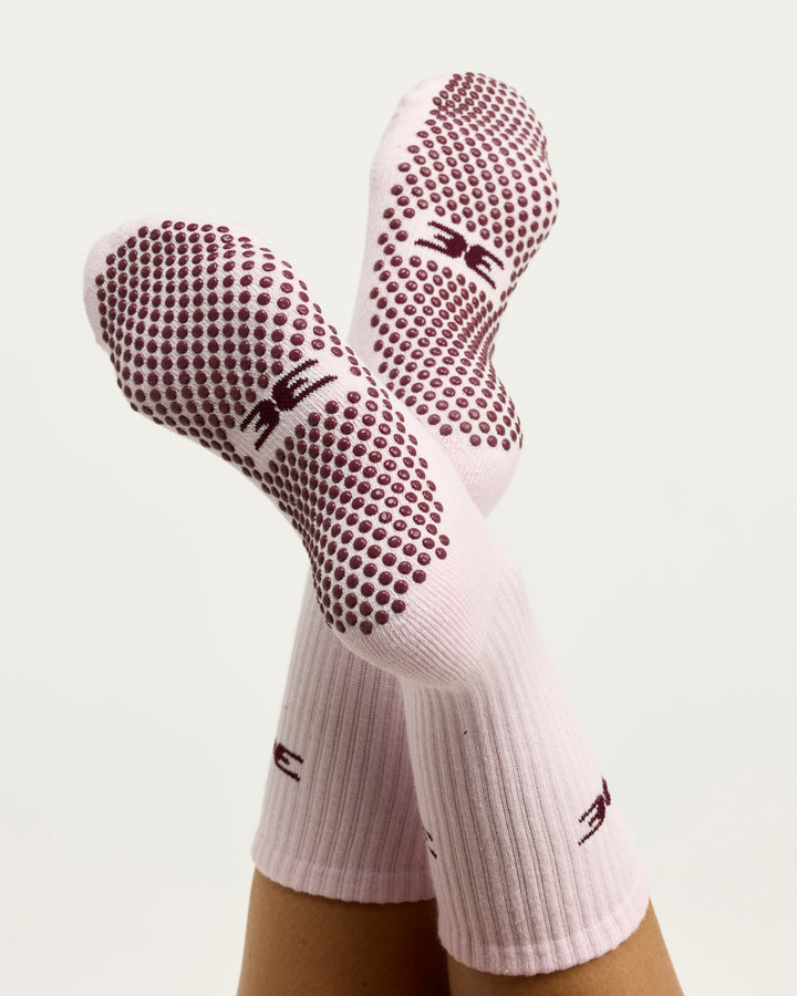 EE Crew Grip Socks - Candy Pink/Cherry Cola