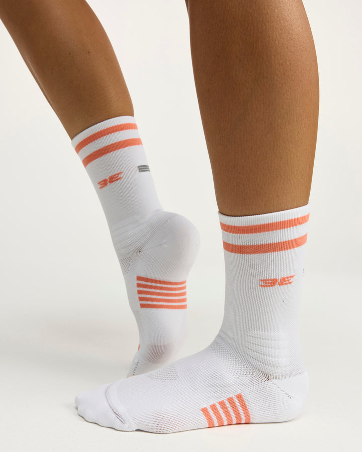 Performance Socks - Coral/White
