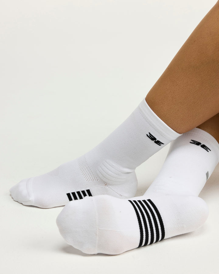 Performance Socks - Black/White (No Stripe)