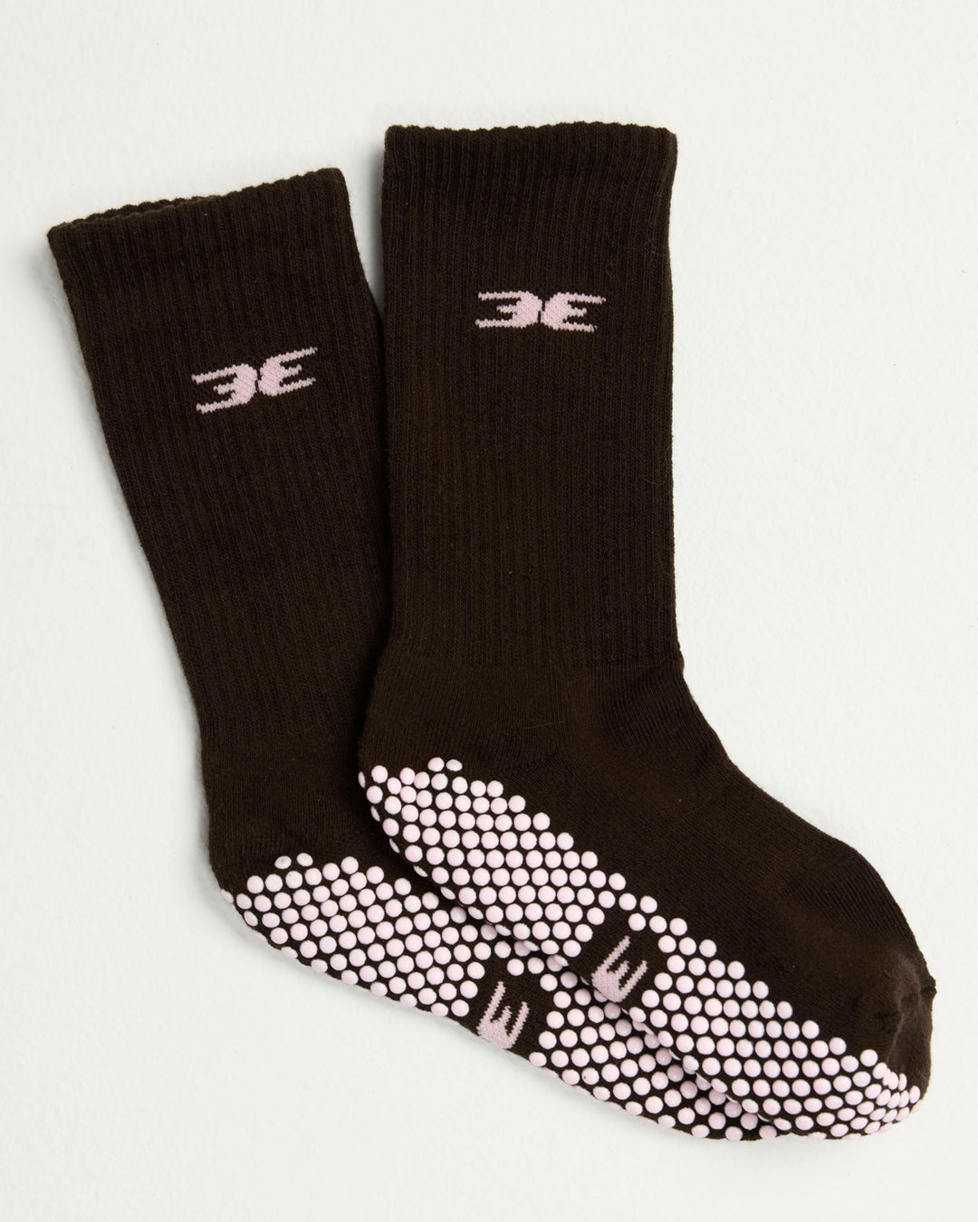 EE Crew Grip Socks - Coffee Bean/Candy Pink