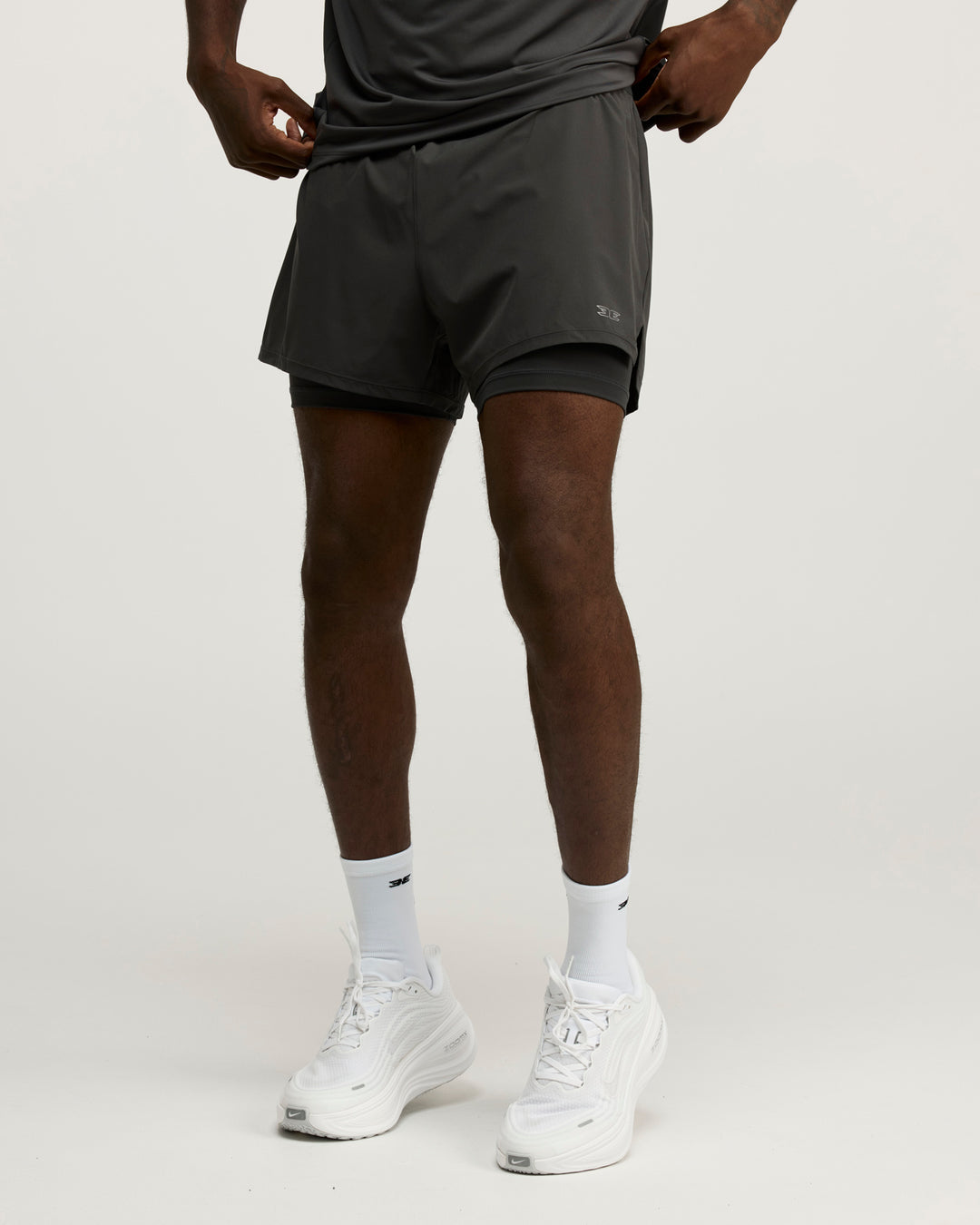 Men's Ultra 2 in 1 Shorts - Charcoal