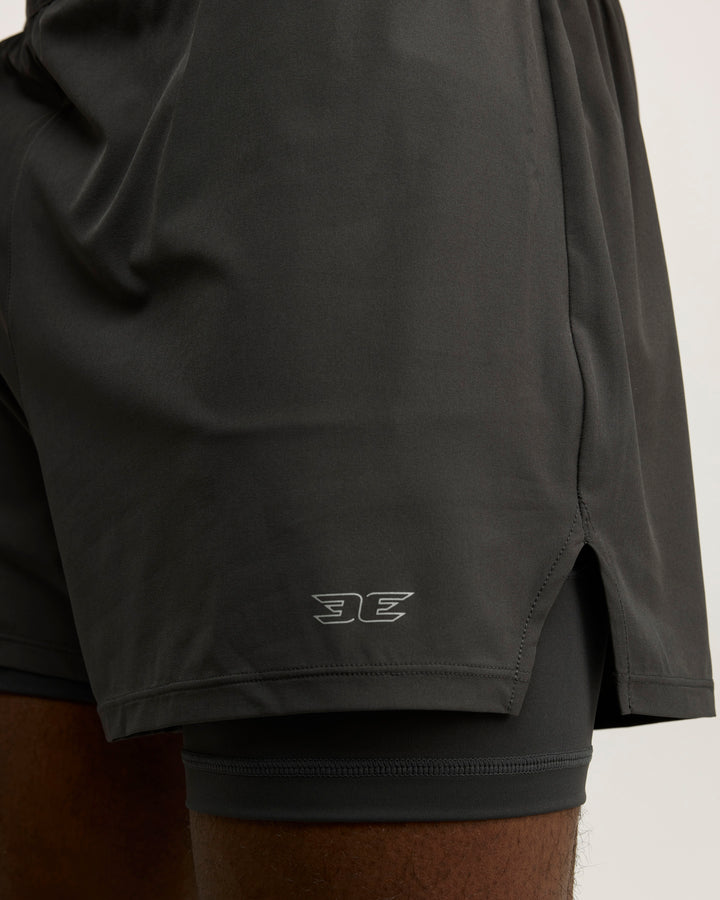 Men's Ultra 2 in 1 Shorts - Charcoal