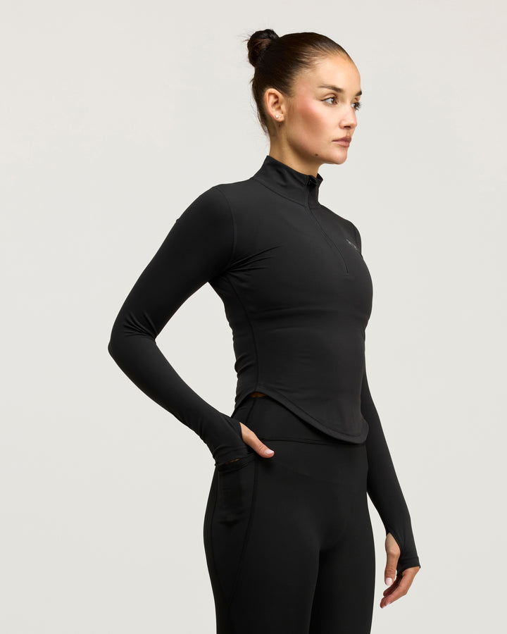 ProSport Lite Curved 1/4 Zip - Black