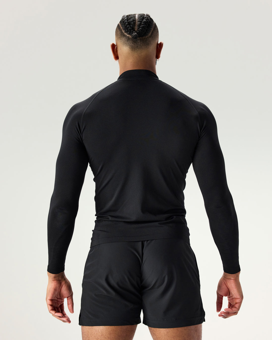 Men's Elite Seamless 1/4 Zip - Black