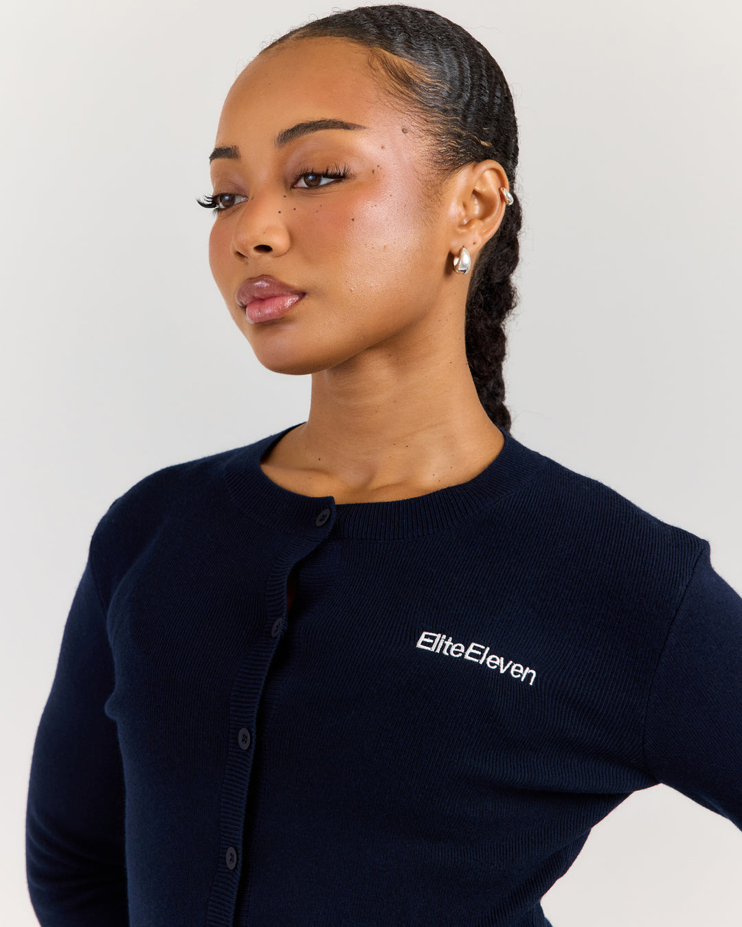 Lite Knit Button Up - Navy