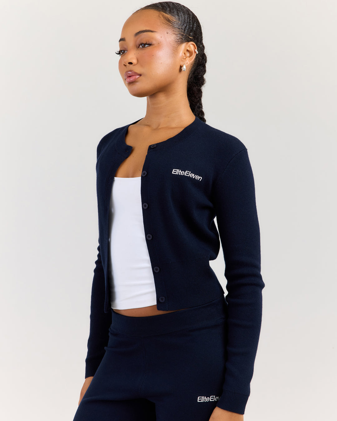 Lite Knit Button Up - Navy