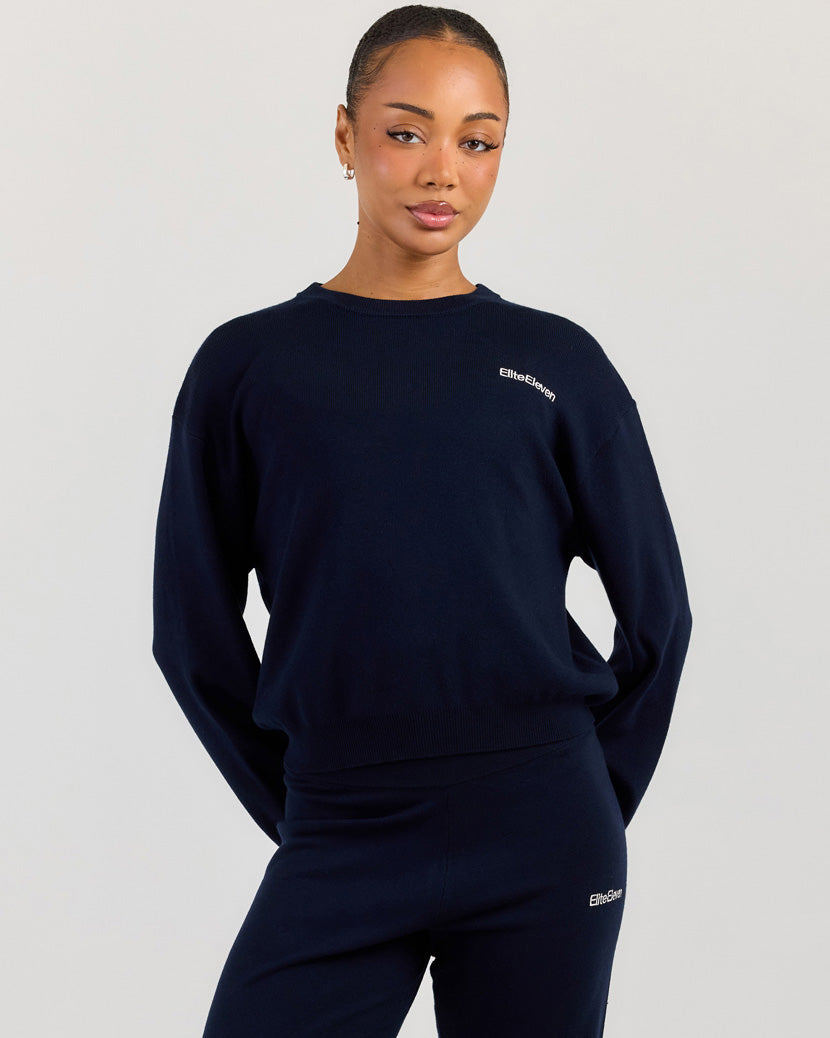 Lite Knit Crewneck - Navy