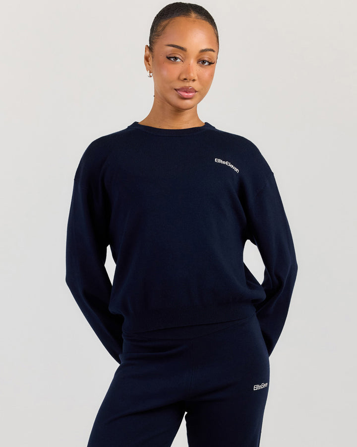 Lite Knit Crewneck - Navy