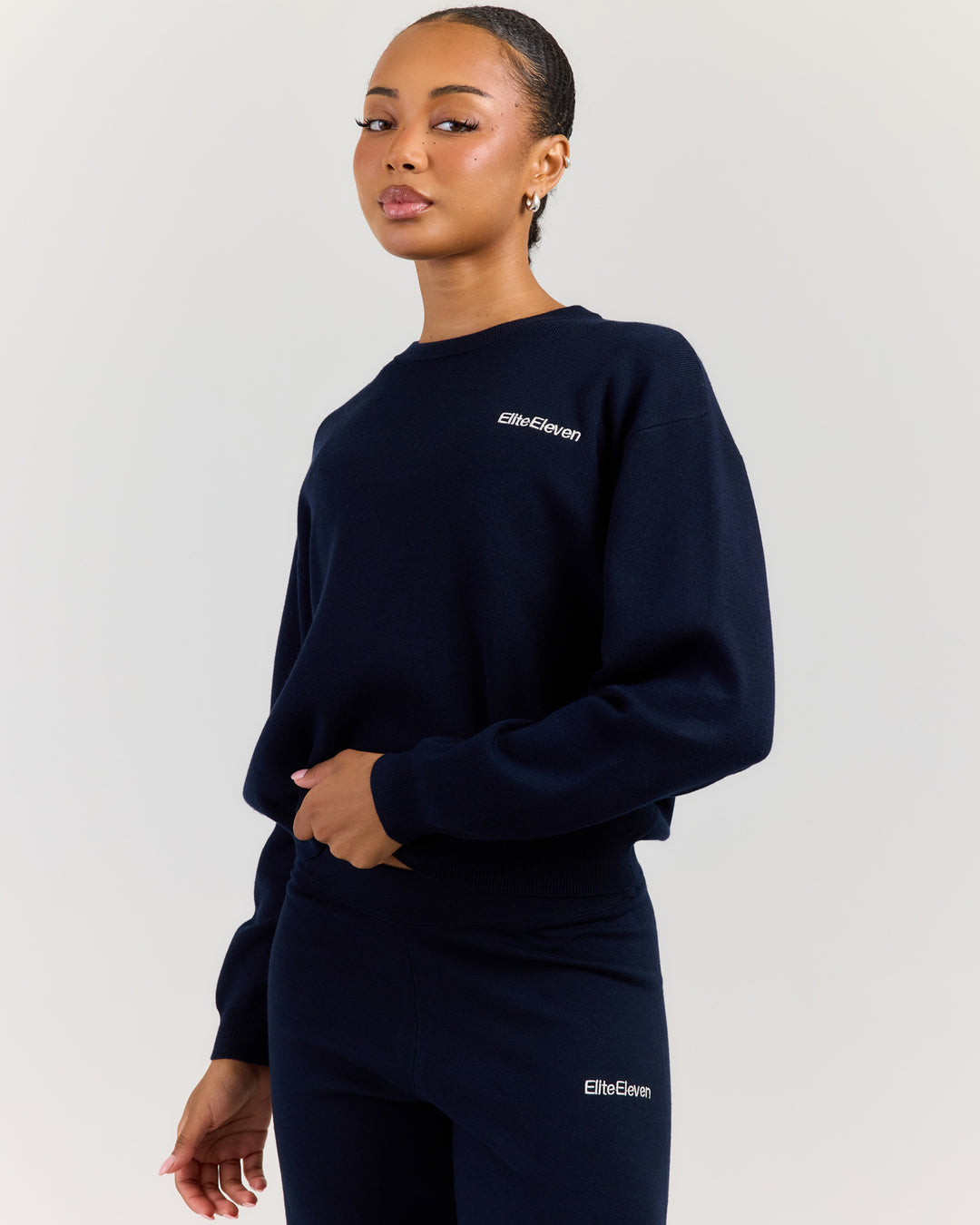 Lite Knit Crewneck - Navy