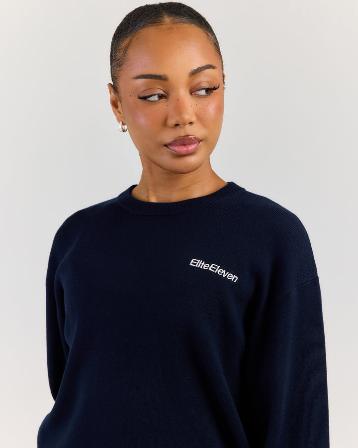 Lite Knit Crewneck - Navy