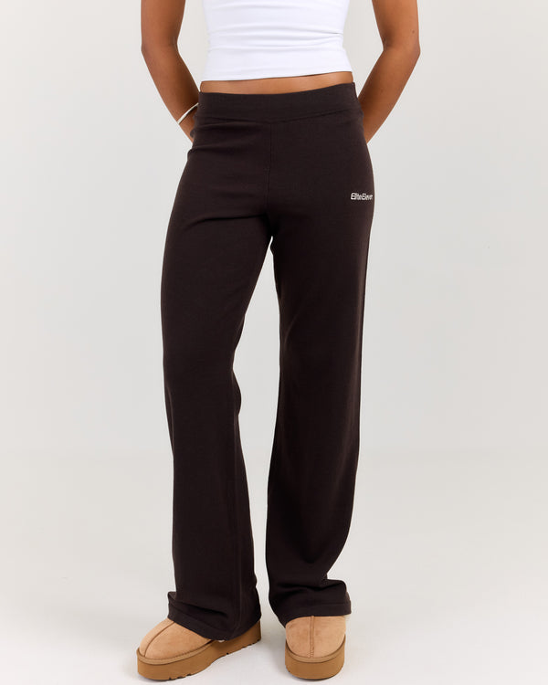 Lite Knit Pants - Coffee Bean