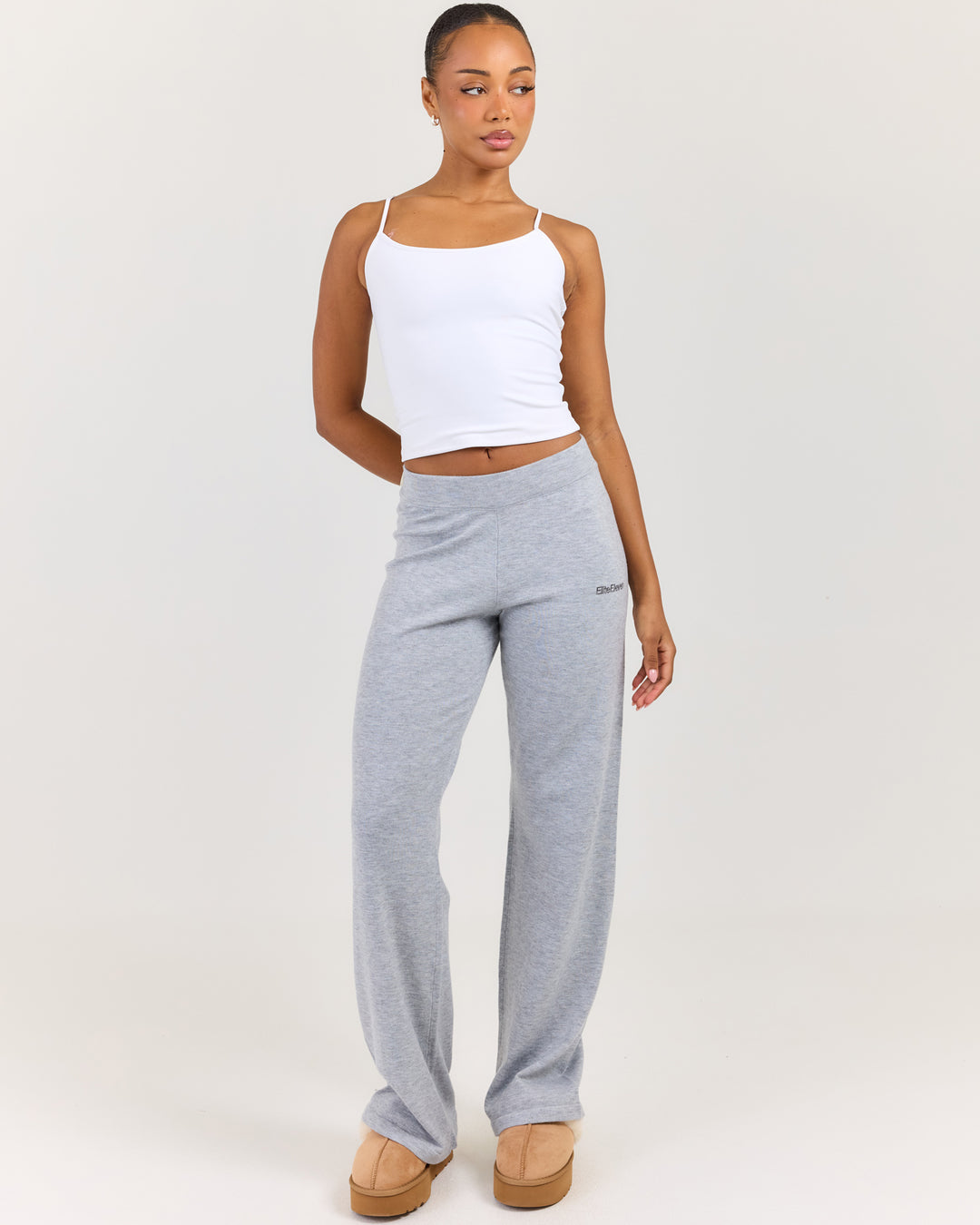 Lite Knit Pants - Grey Marle
