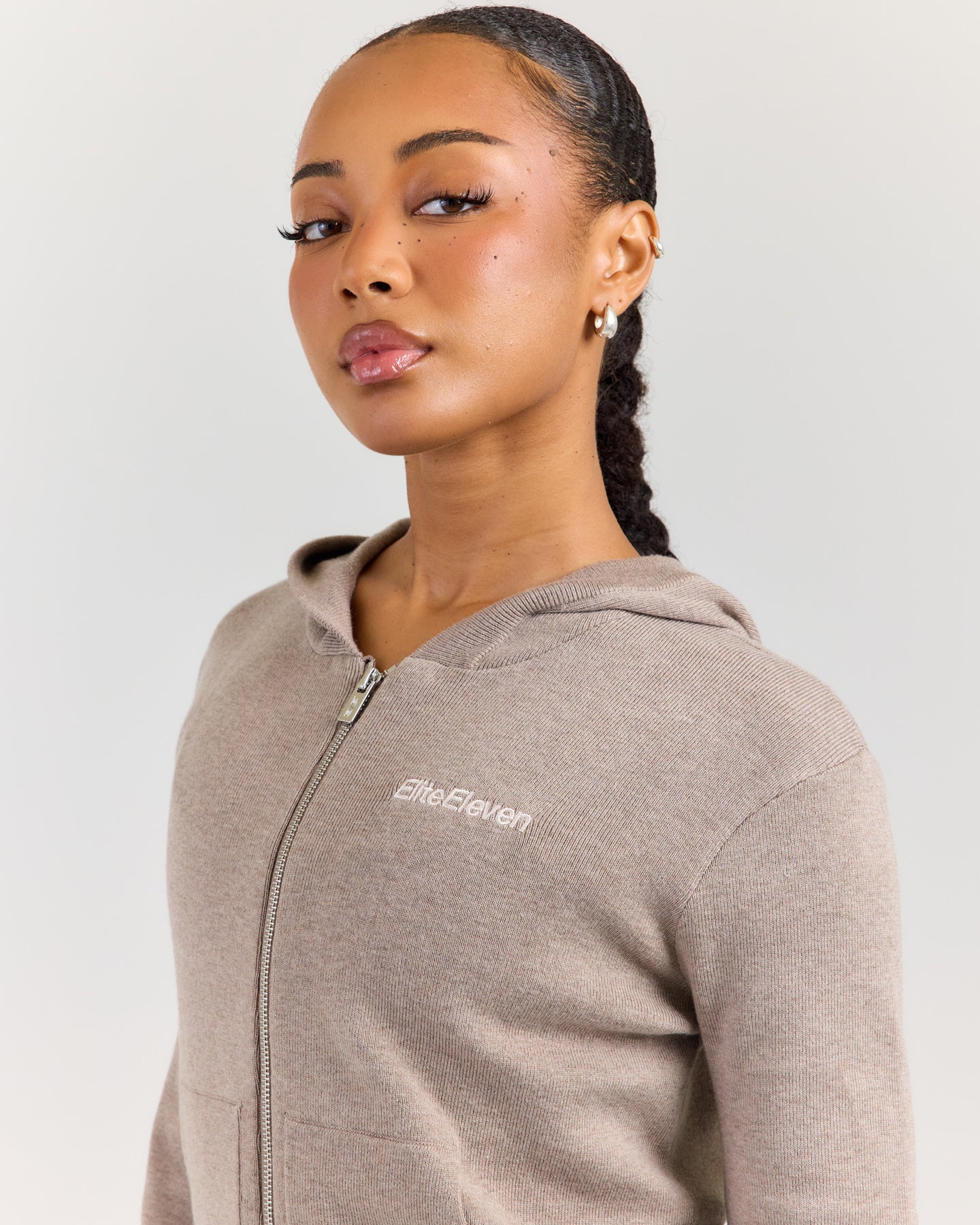 Lite Knit Zip Through Hoodie - Toasted Cashew – Elite Eleven