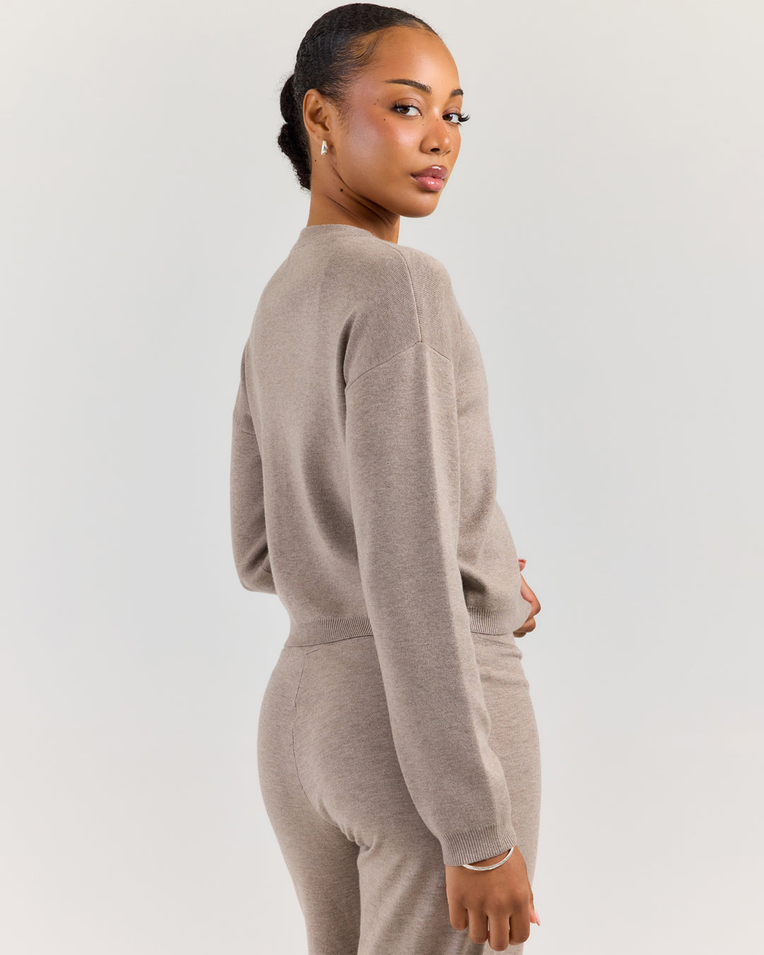 Lite Knit Zip Through - Toasted Cashew