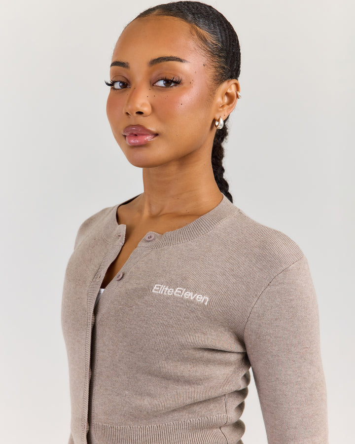 Lite Knit Button Up - Toasted Cashew