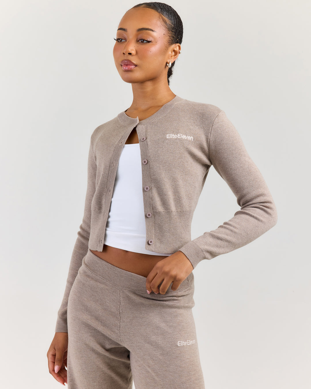 Lite Knit Button Up - Toasted Cashew