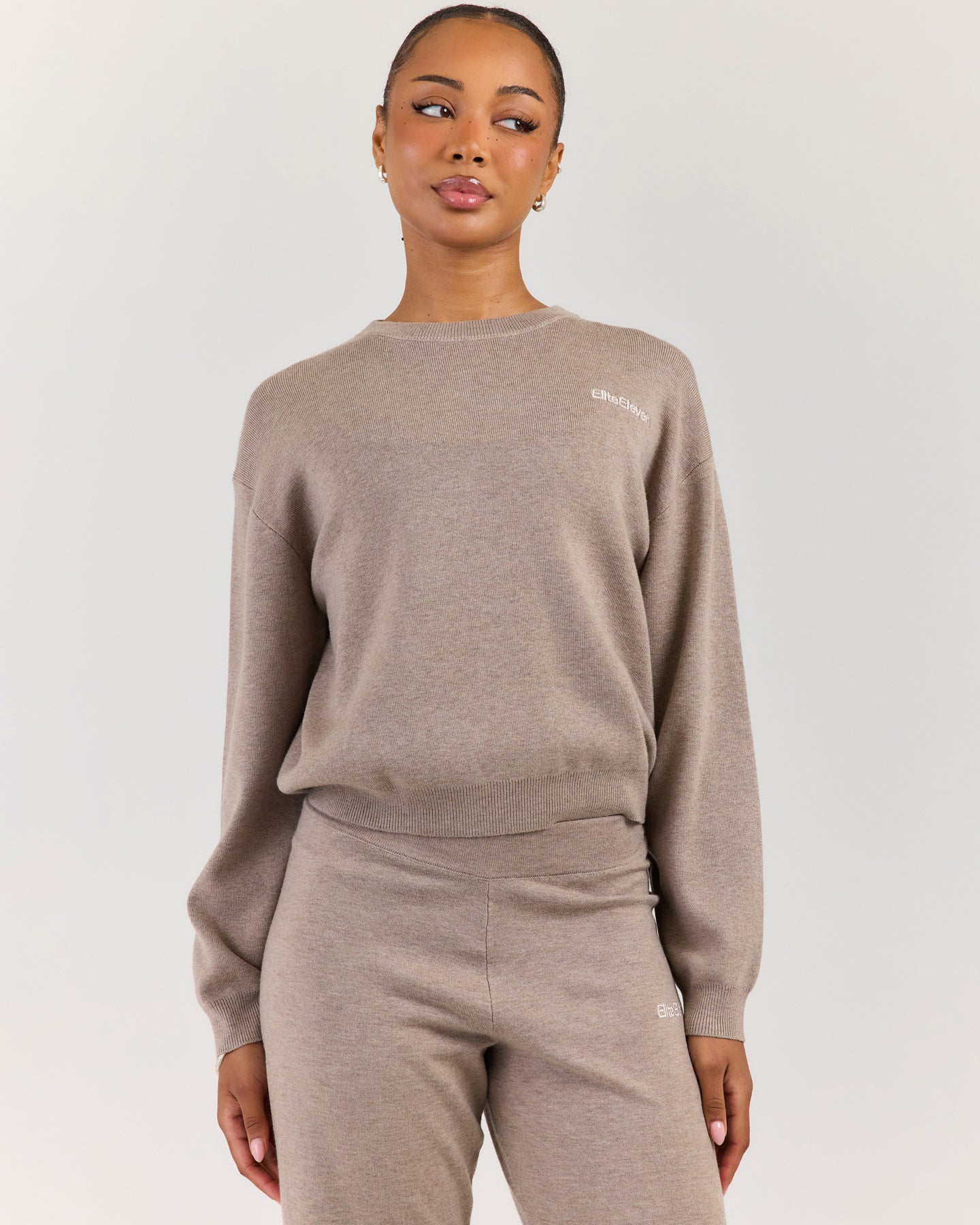 Lite Knit Crewneck - Toasted Cashew
